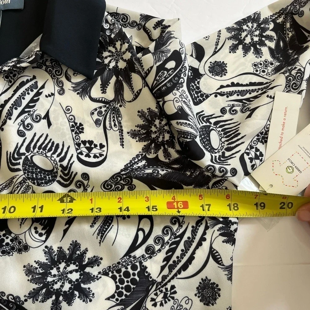 ModCloth Pretty In Ink Black and White Shirtdress New with Flaw Size Sma…